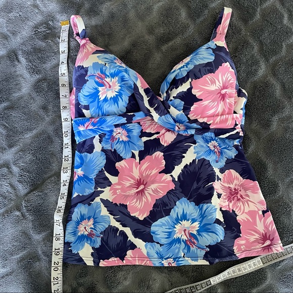 Island Escape push up floral tankini top - Picture 4 of 8